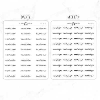 Exercise Script Stickers // #SC-42