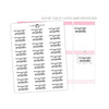 Massage Appointment Typography stickers// #TY-07