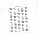 Upper Body Fitness Typography stickers