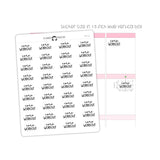 Core Workout Fitness Typography stickers