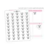 Rest Day Fitness Typography stickers