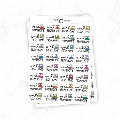 Work From Home - Icon Script Stickers // #TS-45