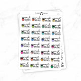 Wash Brushes - Icon Script Stickers