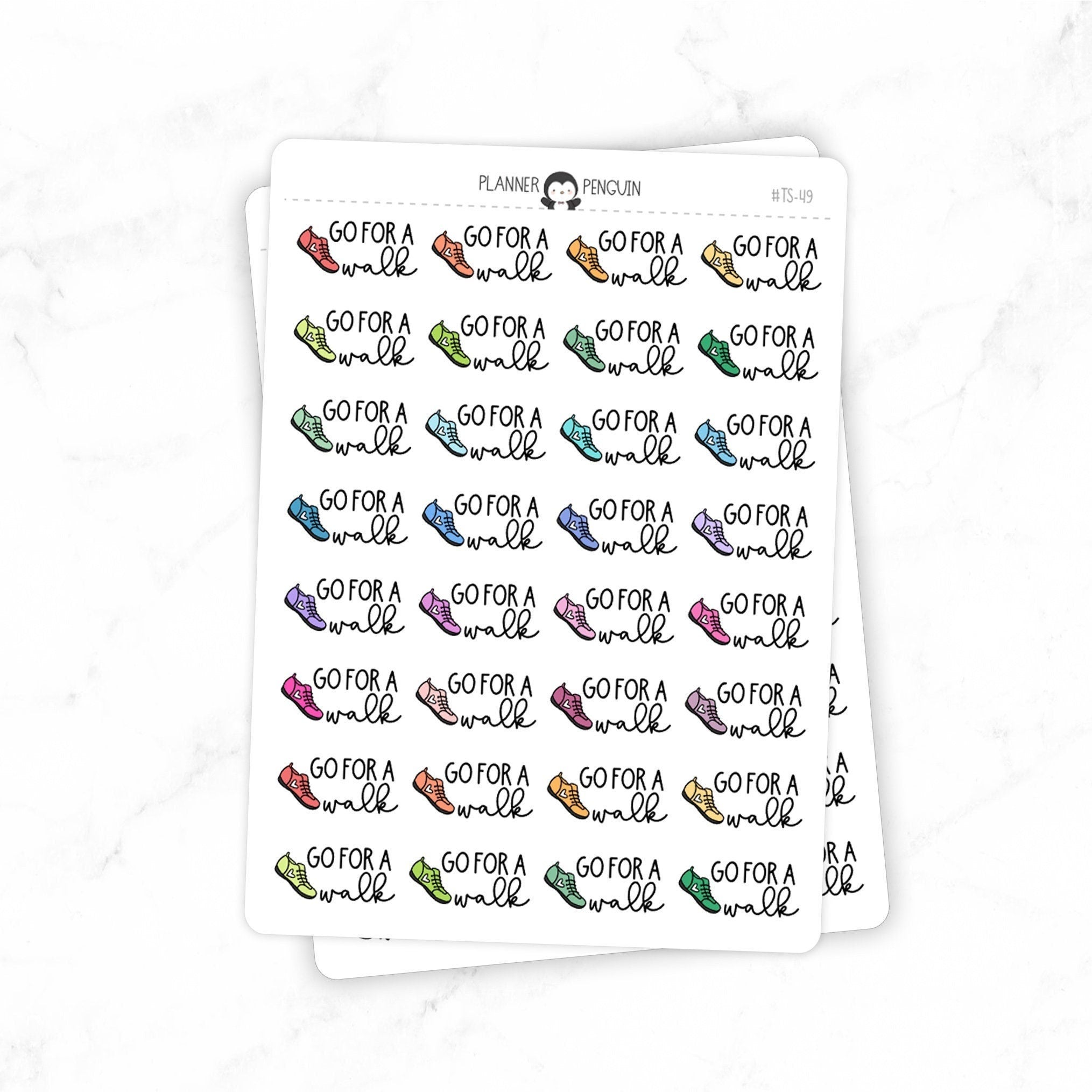 Go For A Walk - Icon Script Stickers