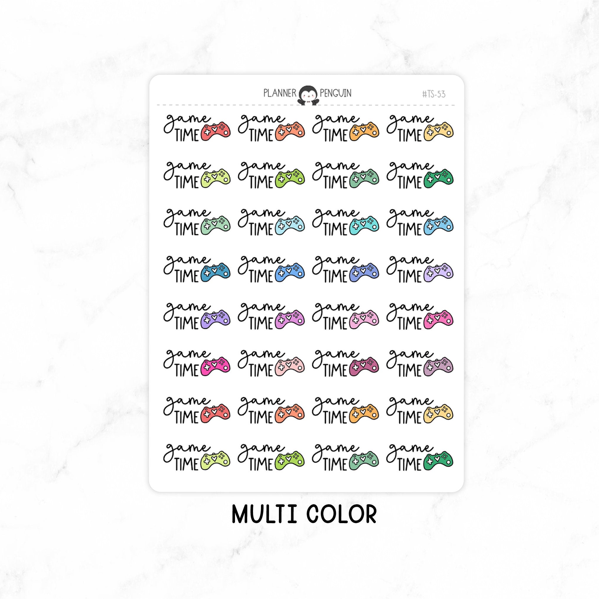 Game Time - Icon Script Stickers