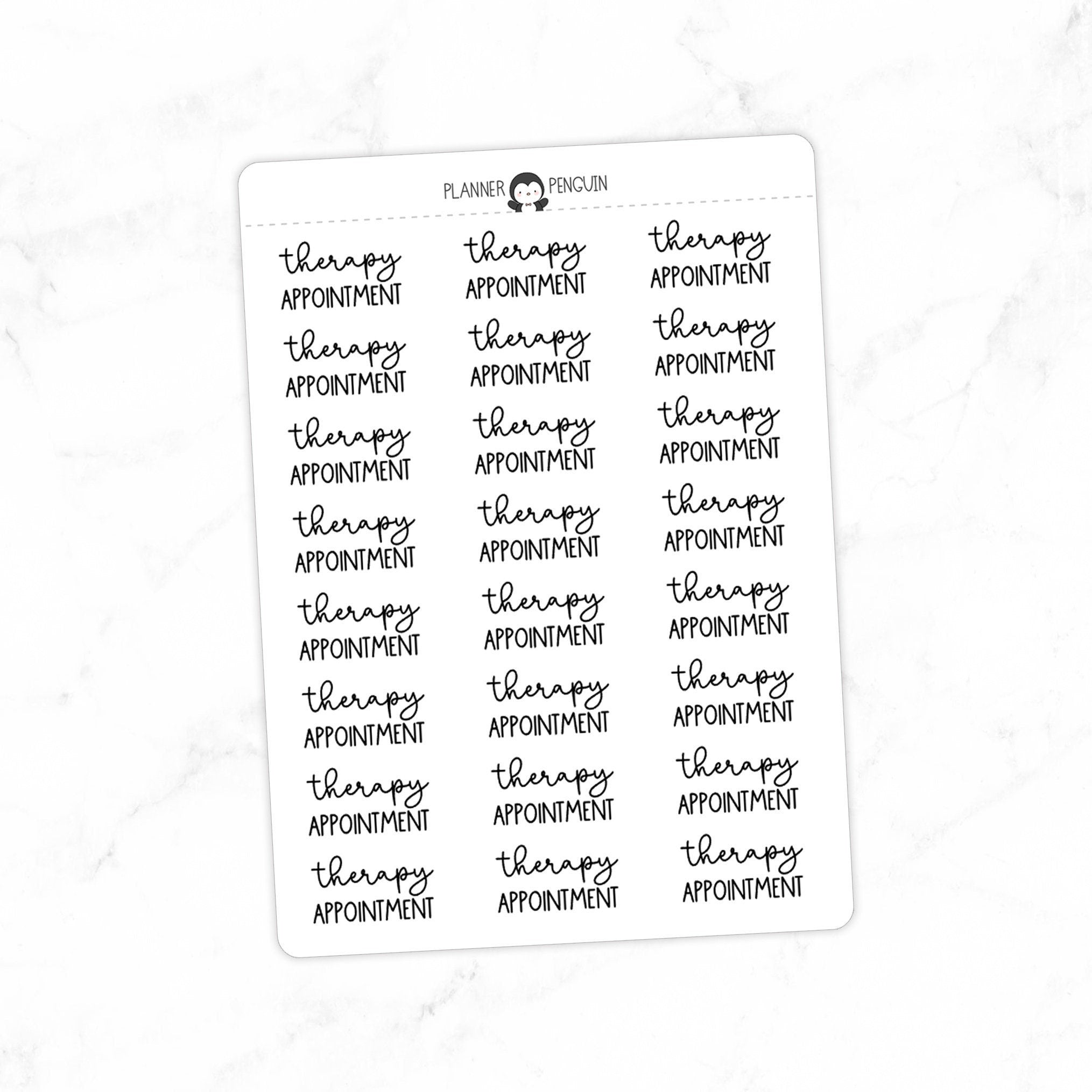 Therapy Appointment Typography stickers