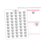 Upper Body Fitness Typography stickers