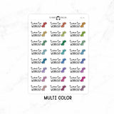 Time To Workout - Icon Script Stickers
