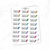 Time To Workout - Icon Script Stickers