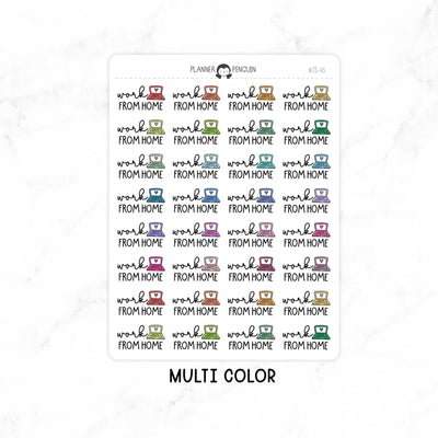 Work From Home - Icon Script Stickers // #TS-45