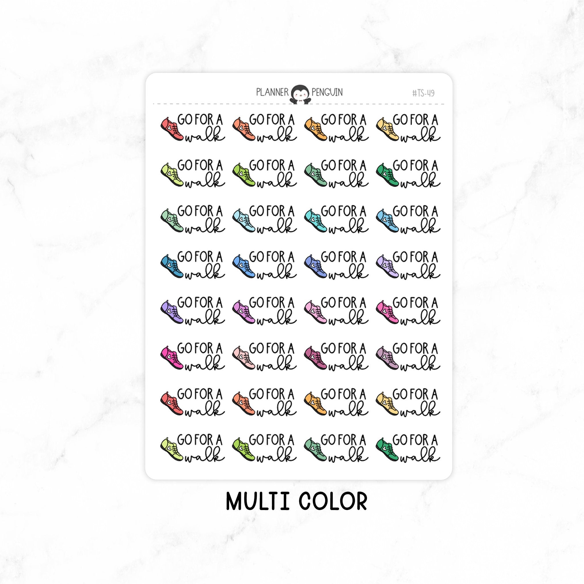 Go For A Walk - Icon Script Stickers