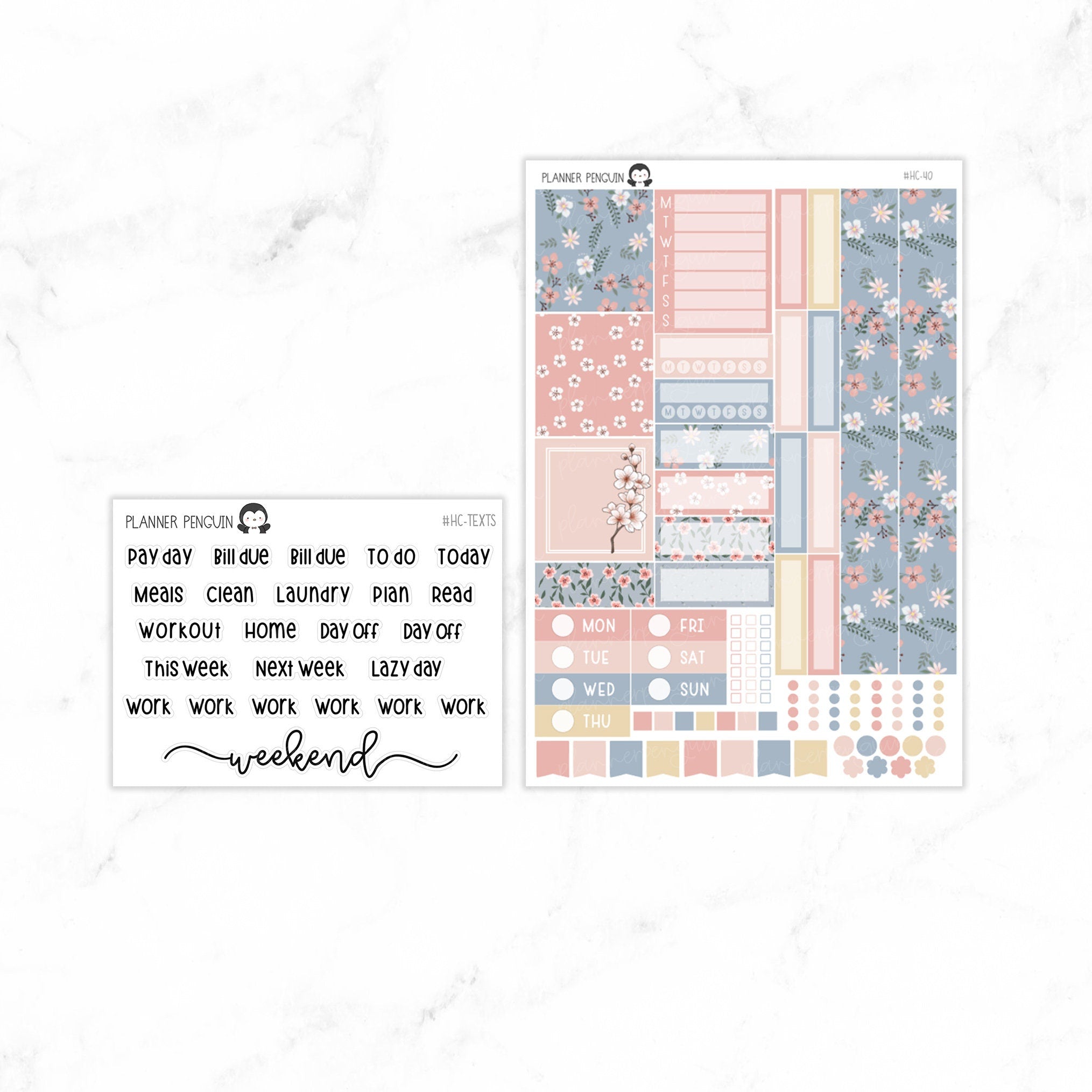 Blooming Hobonichi Cousin A5 Weekly Sticker Kit// #HC-40