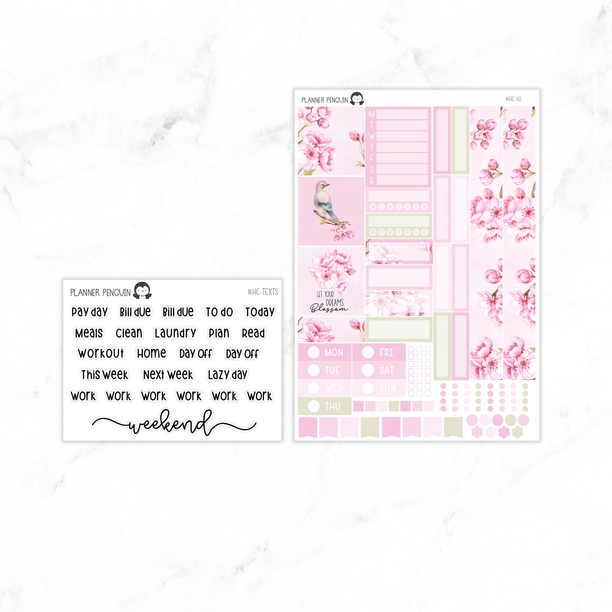 Sakura Hobonichi Cousin A5 Weekly Sticker Kit// #HC-42