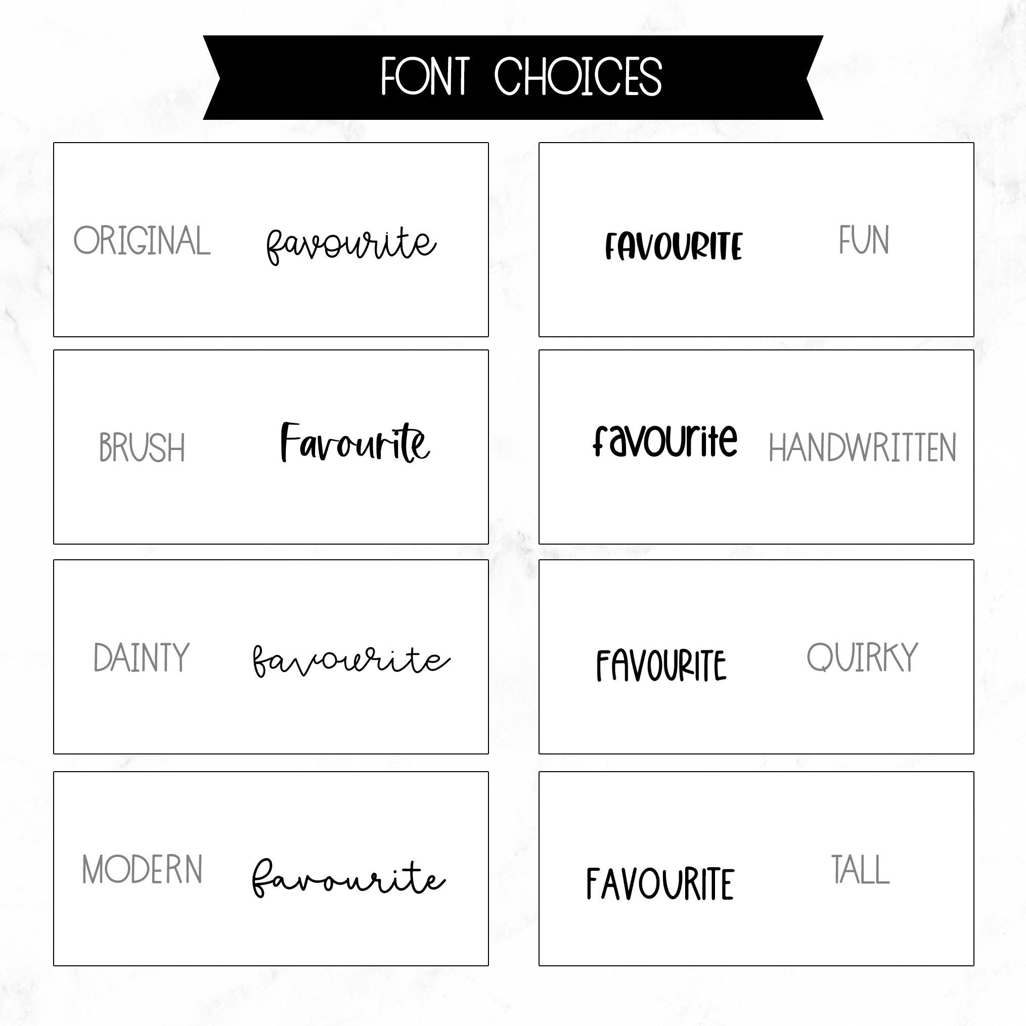 Favourite Script Stickers