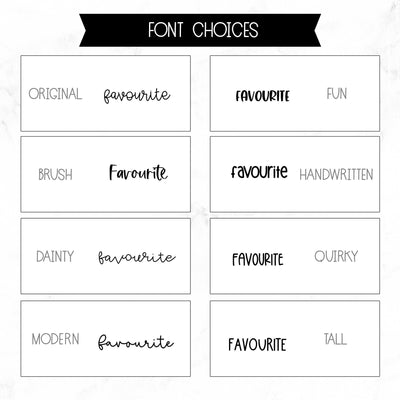 Favourite Script Stickers // #SC-45