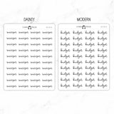 Budget Script Stickers
