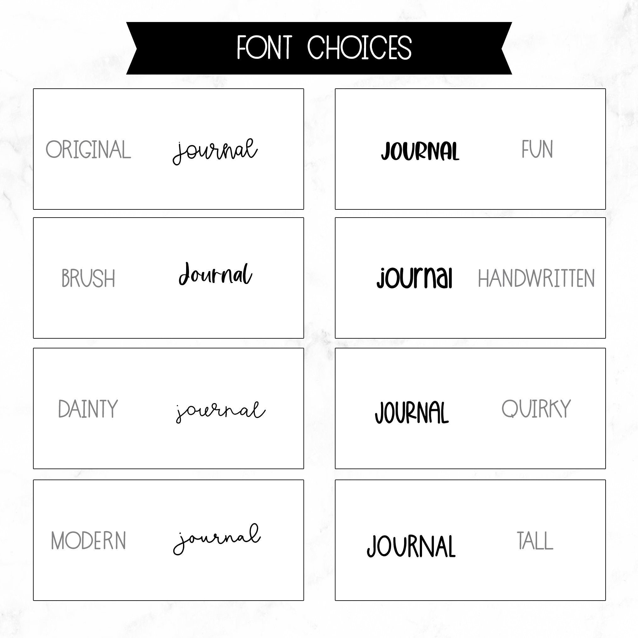 Journal Script Stickers