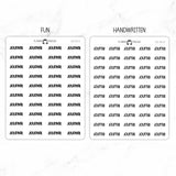 Journal Script Stickers