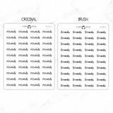Errands Script Stickers