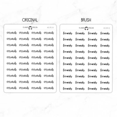 Errands Script Stickers // #SC-50