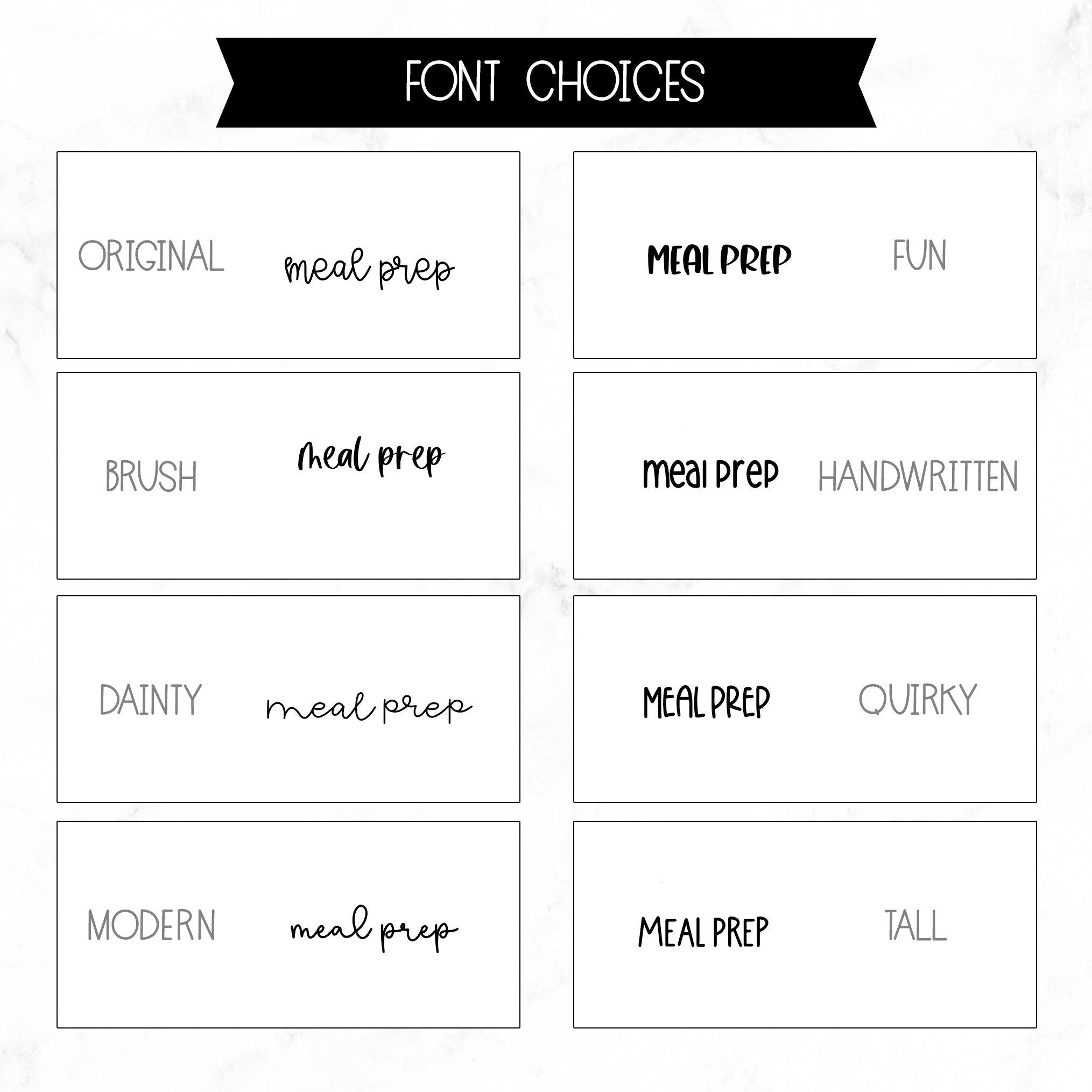 Meal Prep Script Stickers