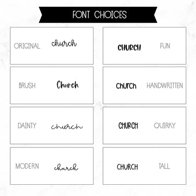 Church Script Stickers // #SC-53