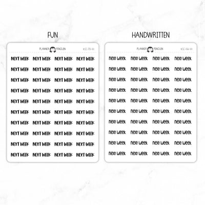 Next Week Script Stickers // #SC-44
