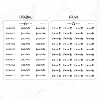 Favourite Script Stickers // #SC-45