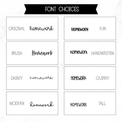 Homework Script Stickers // #SC-48