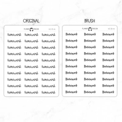 Homework Script Stickers // #SC-48