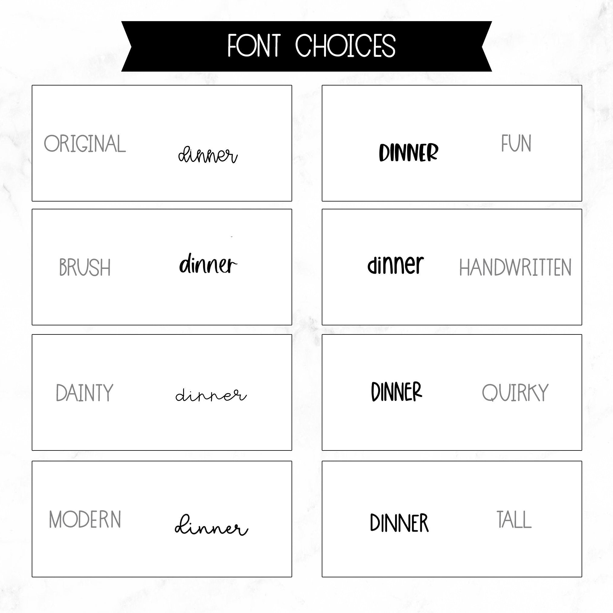 Dinner Script Stickers