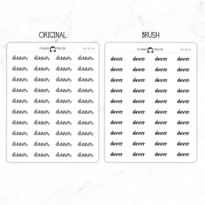 Dinner Script Stickers // #SC-49