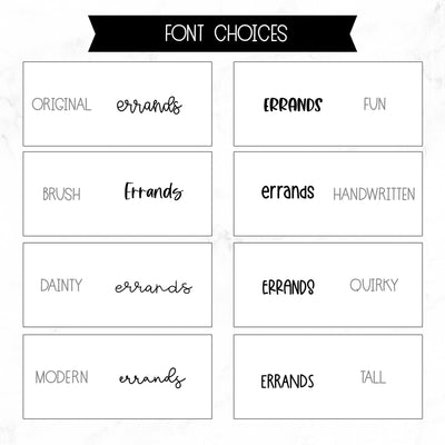 Errands Script Stickers // #SC-50